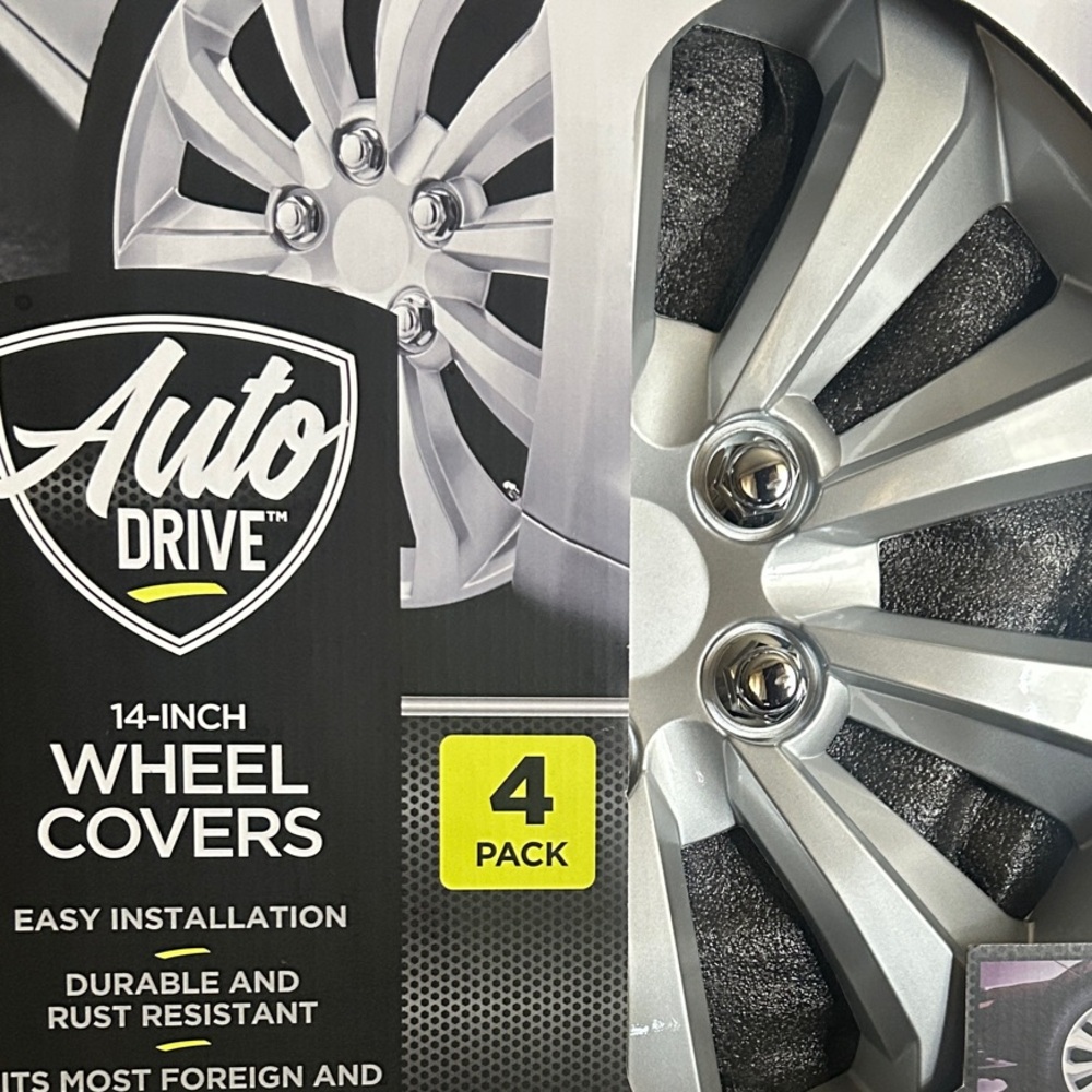 Auto Drive Silver Wheel Covers 4 Pack
